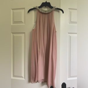 Diane Von Furstenberg Pink halter chiffon dress